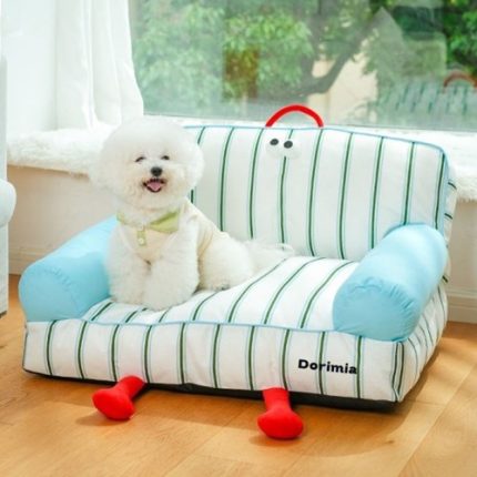 오늘멍냥 강아지 고양이 스트라이프 빅쇼파 애견 침대 방석 쿠션